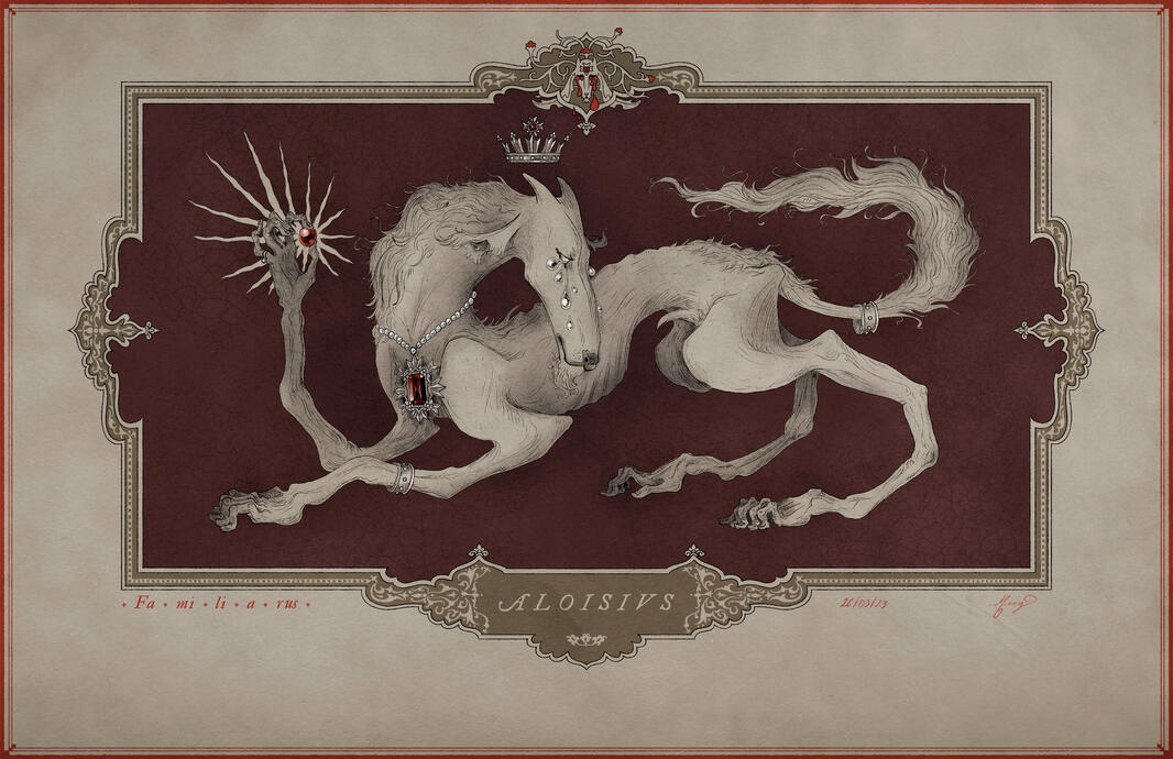 A delicate familiar specialized in protection charms. Treat him well or his creations may turn cursed.