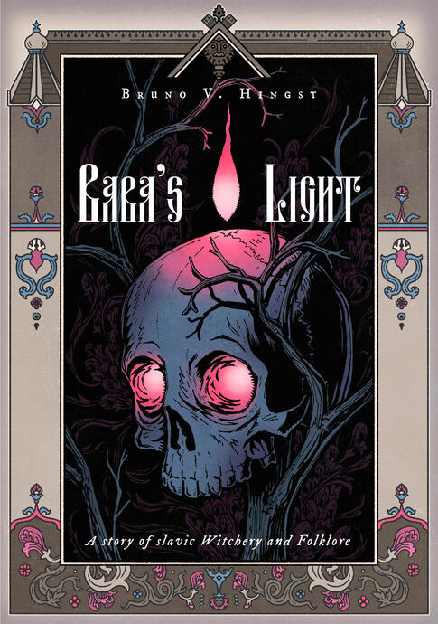 This is a personal project done imagining a cover for a anthology of tales surrounding Baba Yaga, magic and ancient folklore.