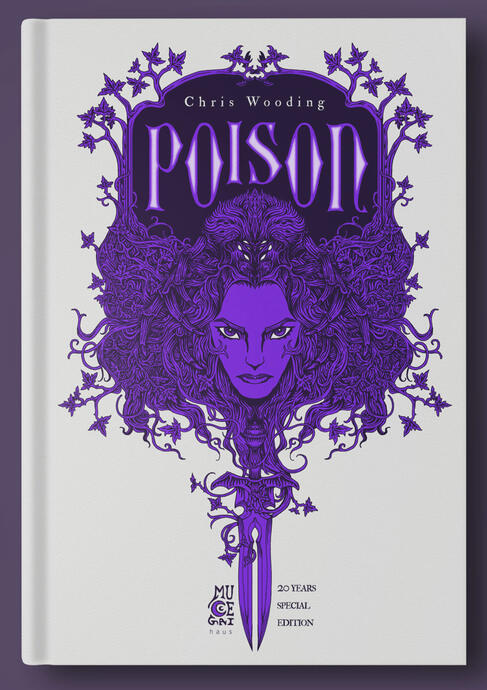 If my sources are correct, 2023 is the 20th anniversary since Chris Wooding's "Poison" was first published. This project was made as part of the book cover illustration course by @thepaulacruz , the designer witch!